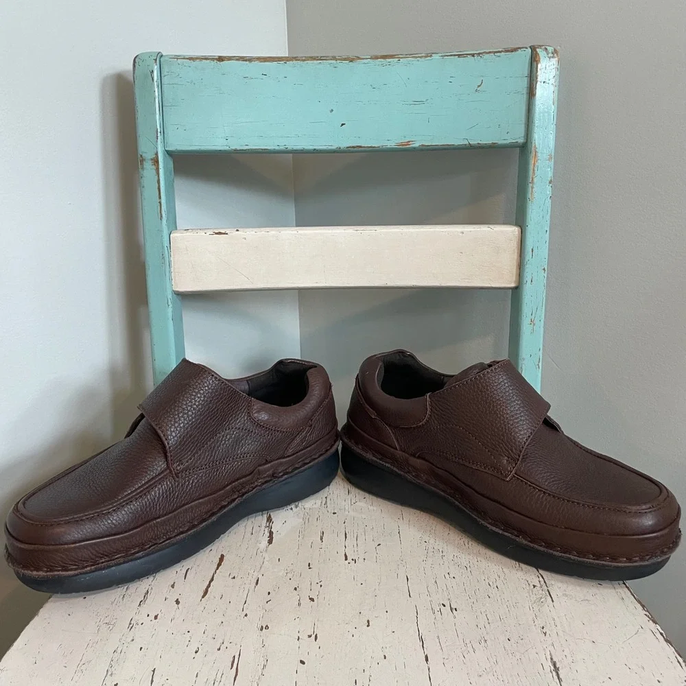 Propet Men's Scandia Strap Shoe M5015 Brown Leather 11.5 Wide Diabetic Comfort